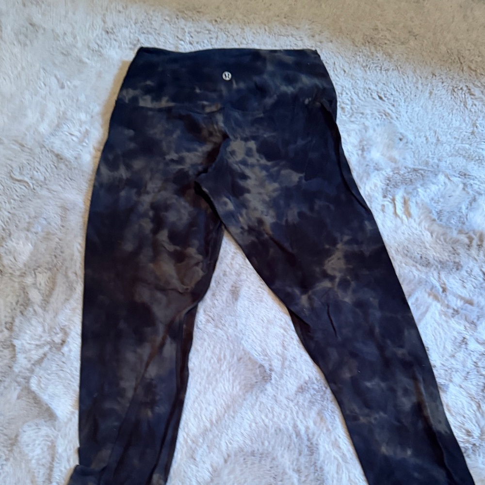lululemon athletica Tie-Dye Leggings - Dark Blue/Green